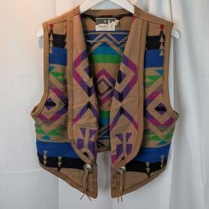 Silverado Made In New Mexico Navajo Wool Printed Size S In GUC Vintage